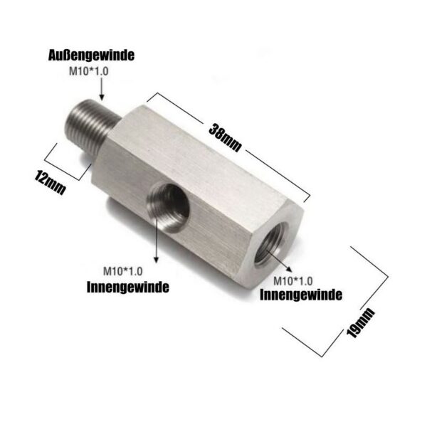 Öltemperatur & Öldruck Sensor Adapter mit M10x1.0