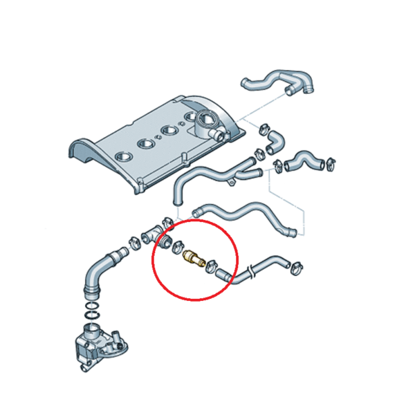 1.8T Billet Rückschlagventiel für die KGE am quer & längs Motor von Icemanperformance
