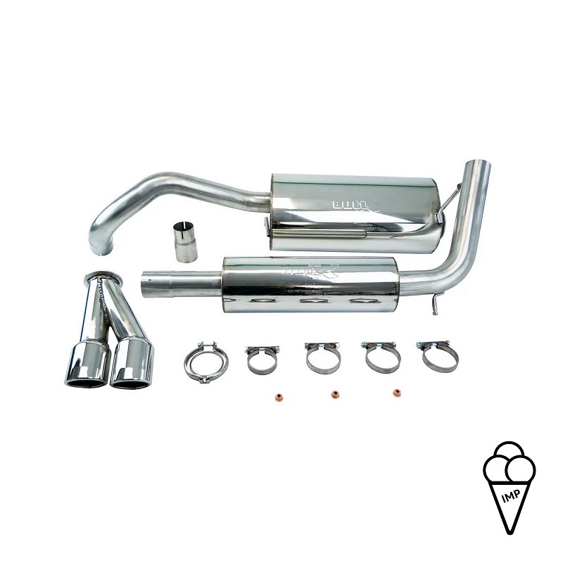 Edelstahl Abgasanlage Polo 9N 1.8T GTI & Cup mit ECE Zulassung in 2,5Zoll von Icemanperformance